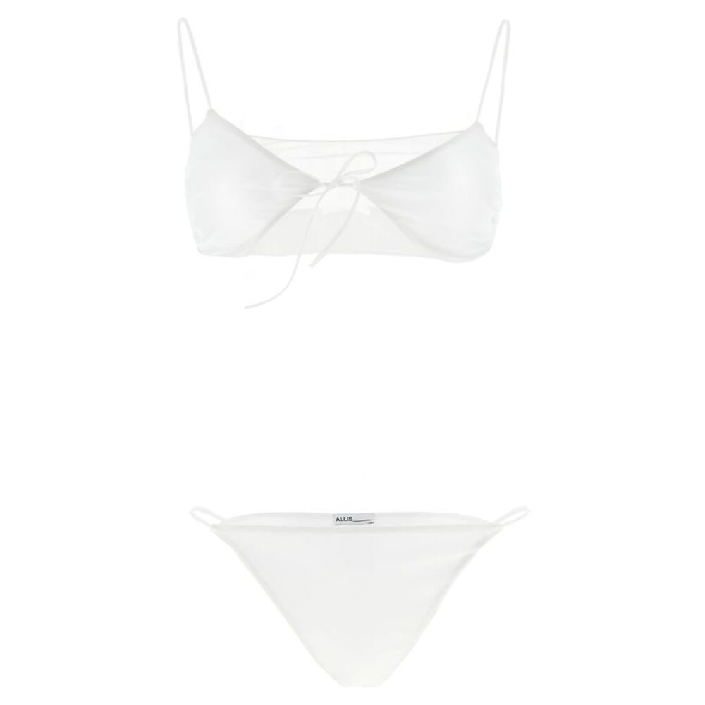 ALLIS White Polyester Women's Bikini